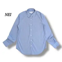 ネイ NEI 長袖シャツ【M】 水色 シンプル レディース