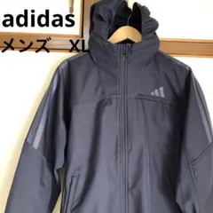 adidas フード付きネイビーウィンドブレーカーXL 新品未使用