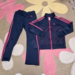 adidas ジャージセット 女の子130ネイビー/ピンク