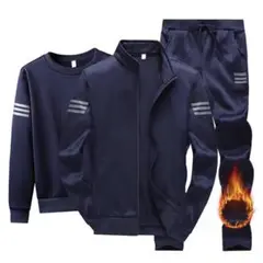❣新品❣✨訳あり✨ ジャージ メンズ 上下3点セット 裏起毛 4XL ネイビー