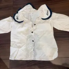 H&M フリル付きホワイトシャツ 18M