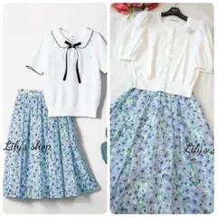 極美品♡ルネ♡フラワープリント　ワンピースのサムネイル