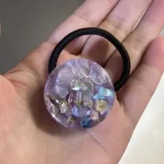 レジンヘアゴム　くすみパープル✨ レジンヘアゴム くすみパープル✨