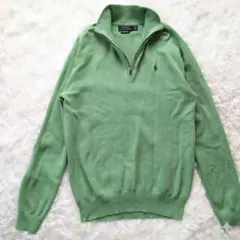 美品✨ポロラルフローレン ハーフジップ ニット ピマコットン100% L相当