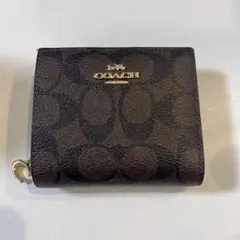 COACH 二つ折り財布　スナップ ウォレット・シグネチャー キャンバス