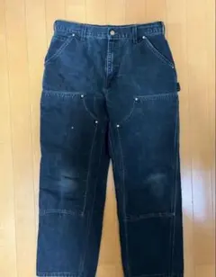 USA製　Carhartt ダブルニーパンツ　ブラック