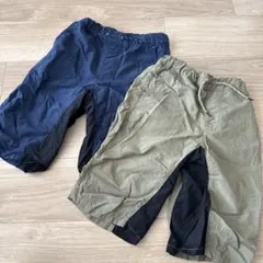 GU ハーフパンツ 130cm ネイビー カーキ