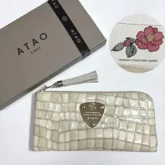 美品♡アタオ 長財布 クリスマス限定 Holiday Collection 椿のサムネイル