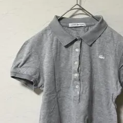 LACOSTE SPORT 半袖ポロシャツ グレー レディース34 XS ゴルフ