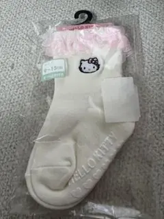 ハローキティ 靴下 9-15cm ホワイト・ピンク