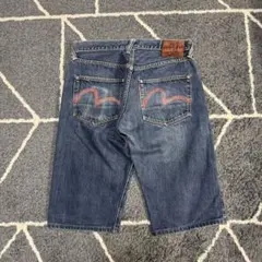 Evisu No.1 ハーフパンツ デニム 赤カモメ エヴィス エビス 34のサムネイル