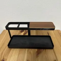 デスクオーガナイザー ブラック＆ブラウン