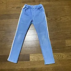 キッズ MPS デニムパンツ サイドライン ライトブルー