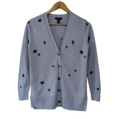 GAP 星柄 水色 長袖カーディガン　美品