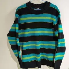 AZUL by Moussy ストライプニット Mのサムネイル
