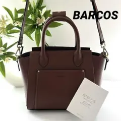 【未使用級】BARCOS 2way軽量 オールレザー トート&ショルダーバッグ