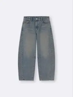 GU 3XL バレルレッグジーンズ 丈短め