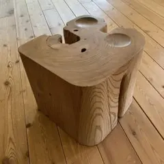 ケヤキ　木台　鍛金　彫金　叩き台　華台　花台　オブジェ　 スツール　 欅　無垢材