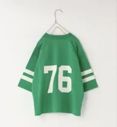 LOWRYS FARM ナンバリングTシャツ グリーン サイズ140-150