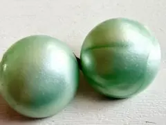 年代物 未使用 西ドイツ製 パステルグリーンカラーvintageイヤリング