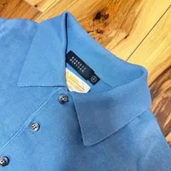 BARNEYS NEWYORK／リネンカプリシャツ／七分袖／ペールブルー／L