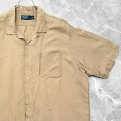 90's Polo by RalphLauren リネン シルク 開襟シャツ L | Mercari