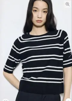 AZUL BY MOUSSY カシミヤミックスハーフスリーブニット 試着のみのサムネイル