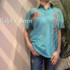 希少 Polo Ralph Lauren ドラゴンポロシャツ 龍 星条旗