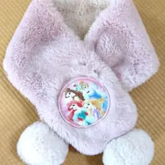【美品】ディズニープリンセス 　マフラー 　ピンク　ネックウォーマー