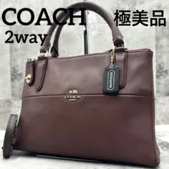 極美品 コーチ トリプルポケット 2way ハンドバッグ ショルダーバッグ