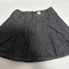 petit main ブラック ジャンバースカート 90