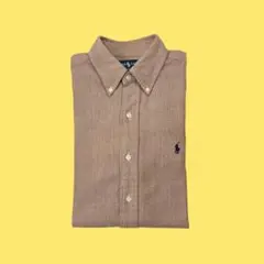 Ralph Lauren コットンヘリンボーン ボタンダウンシャツ M