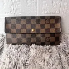 最良品 ルイヴィトン ダミエ エベヌ ポルトフォイユ システィナ長財布