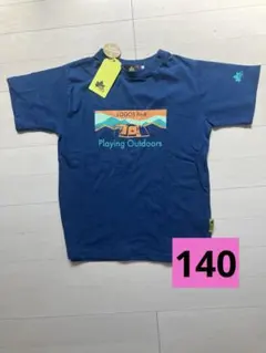 LOGOS アウトドアTシャツ ネイビー　キッズ140 ロゴスパーク綿100%のサムネイル