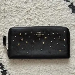 COACH スターダスト　スタッズ 二つ折り財布
