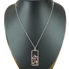 や*こ様 ネックレス　カラフルストーン　シルバー　マルチカラー　カジュアル　夏