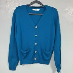 5549◯ BEAMS LIGHTS カーディガン ブルー Mのサムネイル