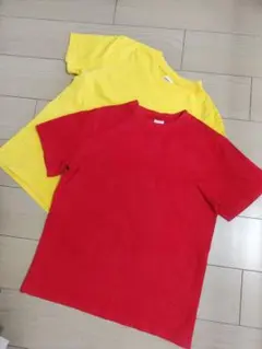 United Athle & LIFEMAX Tシャツ 2枚セット S赤黄