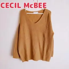 【CECIL McBEE】Vネック ニット ベージュ