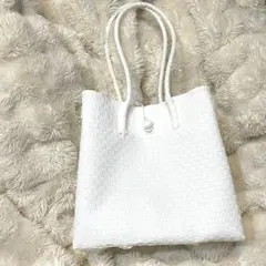新品 高級ライン プラカゴバッグ 大容量 メケアリ ホワイト 単色 