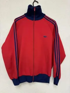 80s adidasアディダス 赤紺モデル ジャージ デサント　西ドイツ　4号