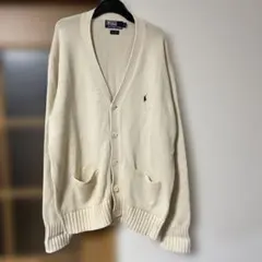 POLO ラルフローレン カーディガン コットンニット ポニー刺繍 Y2K 古着