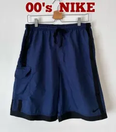 00's NIKE ショートパンツ　ハーフパンツ　ナイロンショーツ　ネイビー