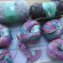 【即買歓迎】ハマナカSonomono含む　毛糸 まとめ売り 約600ｇ