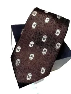 〈匿名配送〉スターウォーズSTARWARSネクタイシルク帝国機動歩兵柄 ブラウン