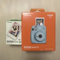 Fujifilm instax mini 11 スカイブルー 本体 フィルム付