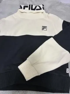 綺麗な状態　FILA ハイネック トレーナー M アイボリー/ブラック