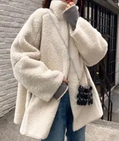 チャオパニックティピー　フェイクムートンリバーシブルボアアウター