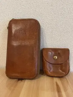 IL BISONTE イルビゾンテ　ラウンドファスナー長財布　と小銭入のサムネイル