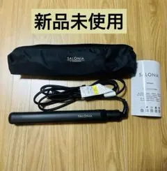 SALONIA ダブルイオン ストレートアイロン ブラックゴールド24mm